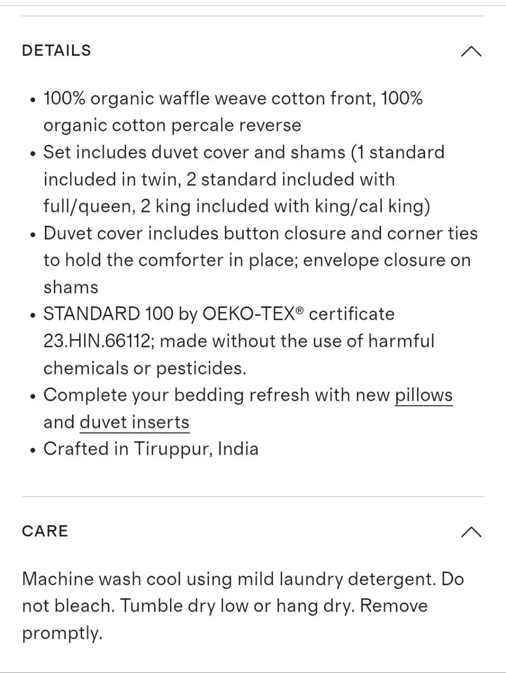 Quince Organic Luxe Honeycomb Duvet Cover Set - Mineral (Dark Dusky Blue)
